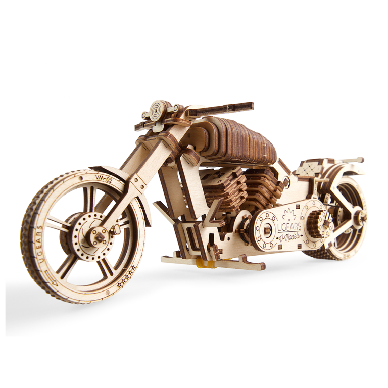 Puzzle 3D din lemn, Motocicletă, 189 piese