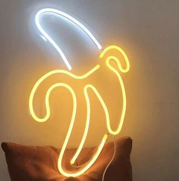 Decor LED de perete, Banana