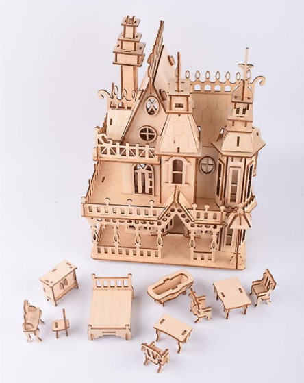 Puzzle 3D din lemn, Vilă, 268 piese