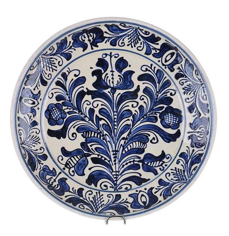 Farfurie traditionala ceramica albastra